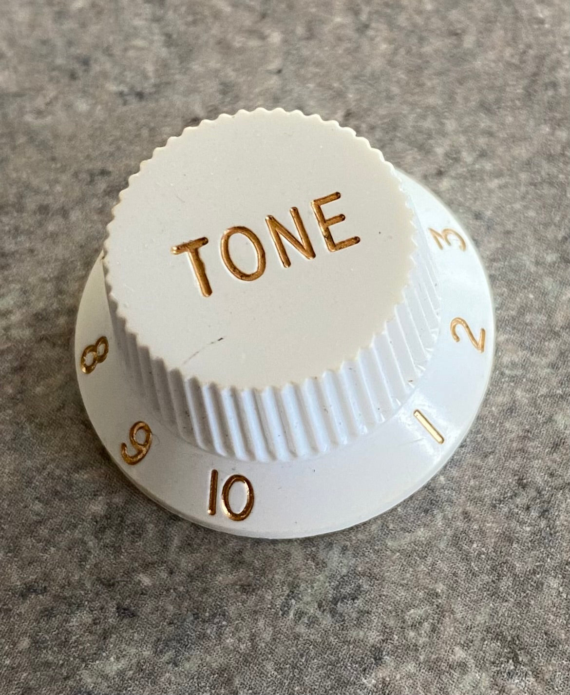 Bouton de potentiomètre type ST blanc "tone"