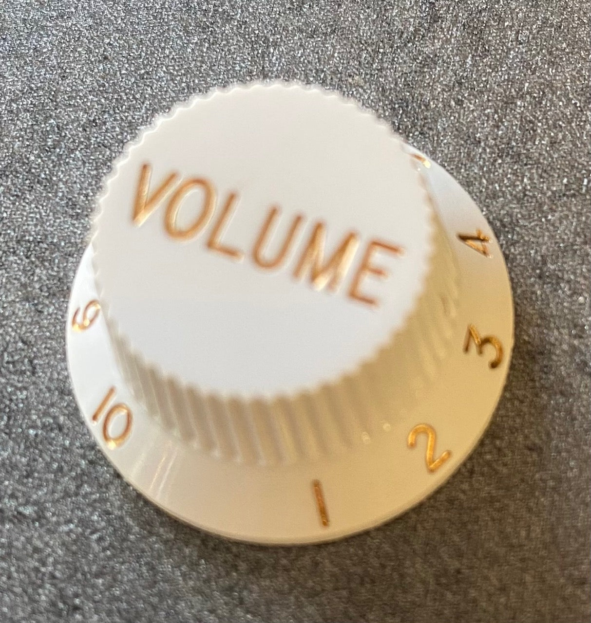 Bouton de potentiomètre type ST blanc "volume"