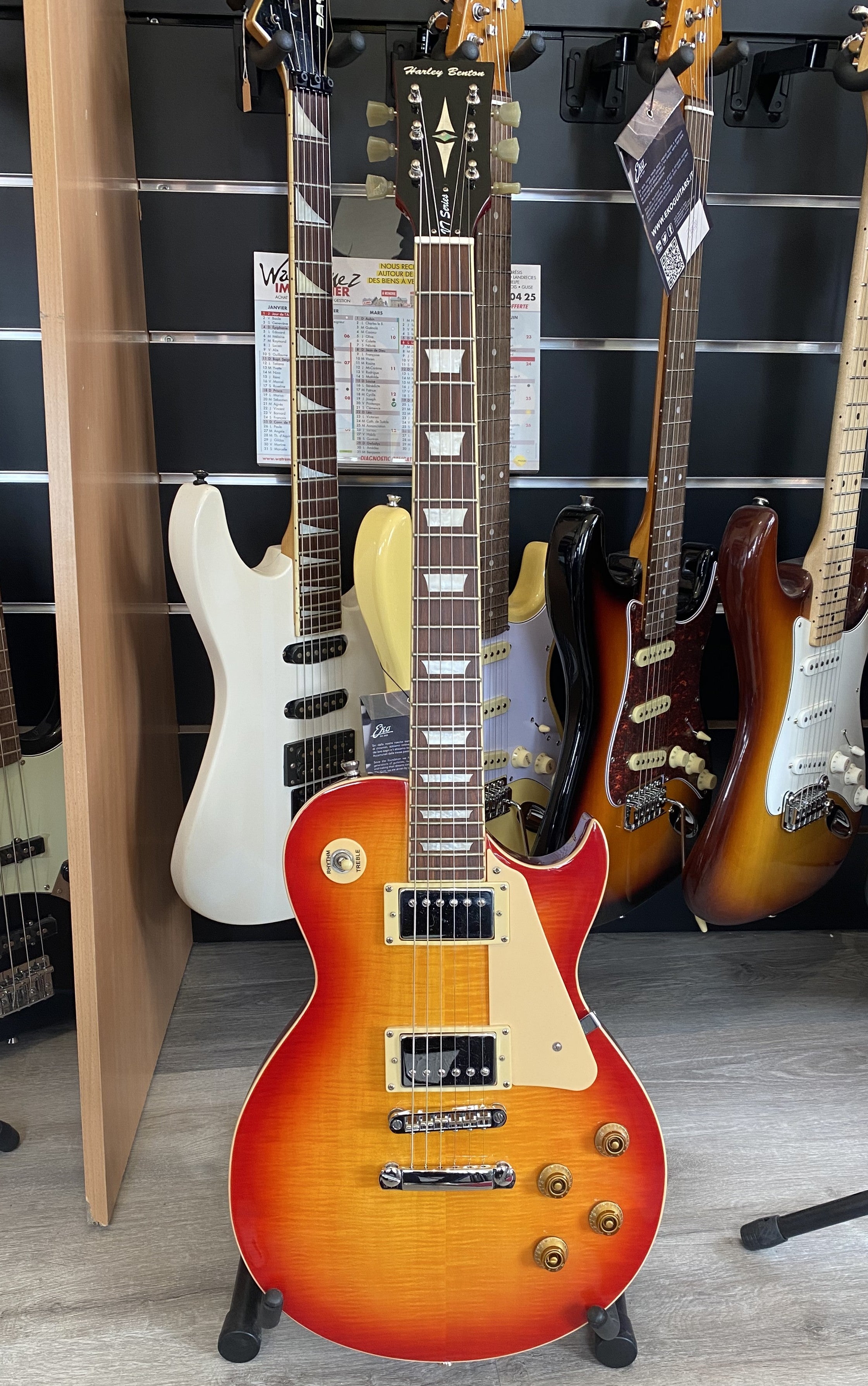 Harley-Benton V7 Series LP Cherryburst
