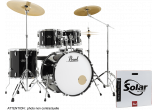 Pearl Roadshox Rock 22" 5 fûts avec 3 cymbales Sabian Solar (sur commande)