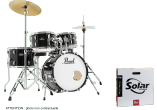 Pearl Roadshow Jazz 18" 5 fûts avec 2 cymbales Sabian Solar (sur commande)