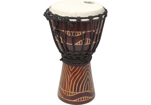 Tanga Djembe 8" rouge sculpté