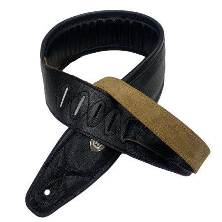 Strap Soldier Cuir noir matelassé GL025NBLK
