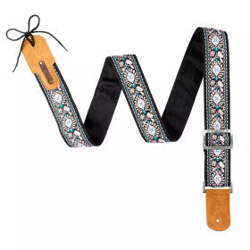 Strap jacquard cachemire flamant