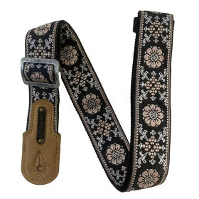 Strap jacquard fleurs de sepia